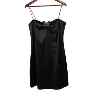 Current Mood Grace Evolution Butterfly Black Mini Dress Size XL Stretchy